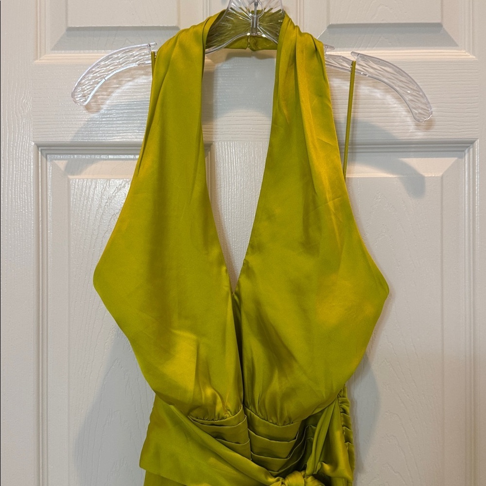 Amur Dixon Halter Dress Citrine Green Size 8 NWT - Picture 10 of 16